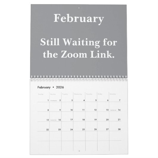 2026 Funny Office Remote Work Humor Kalender (Feb 2026)