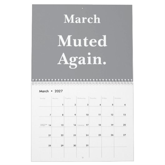2026 Funny Office Remote Work Humor Kalender (Mär 2027)