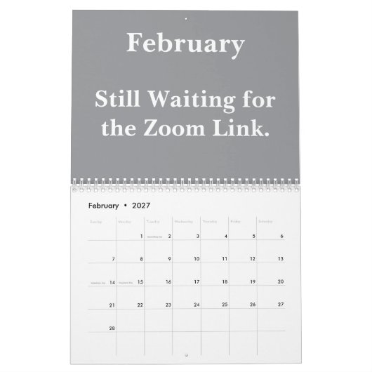 2026 Funny Office Remote Work Humor Kalender (Feb 2027)
