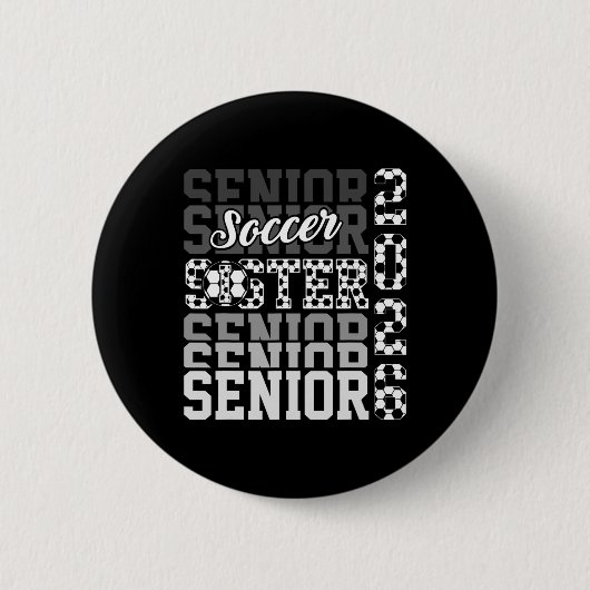 2026 Fußball-Schwester-Abschluss-Matching-Fami Button (Vorderseite)