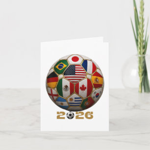 2026 Fußball-Weltmeisterschaft USA-Flagge Feiertagskarte