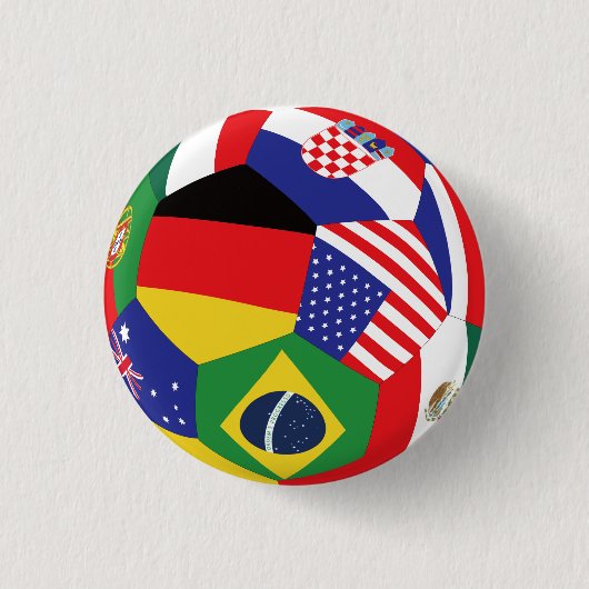 2026 Fußball-WM-Flaggen-Button Button (Vorderseite)