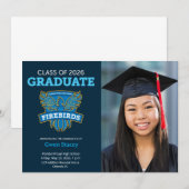 2026 FVHS Graduation Announcement w/ Photo (Dark) Ankündigung (Vorne/Hinten)