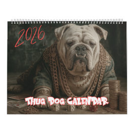 2026 Gangster Pup Calendar, Thug Dog Kalender