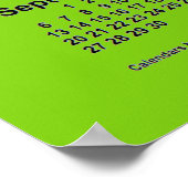 2026 Gelber grüner Kalender von Janz Print Poster (Ecke)