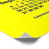 2026 Gelber Kalender von Janz Print Poster (Ecke)