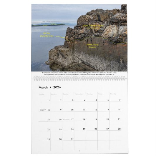2026 Geology Calendar Kalender (Mär 2026)