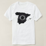 2026 Gesamter Solar Eclipse España Country T - Shi T-Shirt<br><div class="desc">Feiern Sie die totale Sonnenfinsternis 2026 in Spanien mit diesem Vor-/Rückweg des totalen T - Shirt. Celebre el eclipse solar total de 2026 en España con esta camiseta con el camino de la totalidad por delante y por detrás.</div>