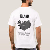 2026 Gesamter Solar Eclipse Ísland Country T - Shi T-Shirt (Rückseite)