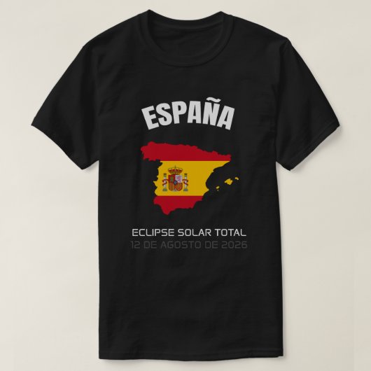 2026 Gesamter T - Shirt der Solar Eclipse España F (Design vorne)