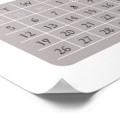 2026 Geschäftskalender mit Ihrem Logo, farbenfroh  Poster (Ecke)