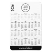2026 Geschäftslogo-Magnetkalender Magnet (Vertikal)