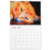 2026 Ginger Tabby Cat Lover Owner Marmalade Cat Kalender (Feb 2027)