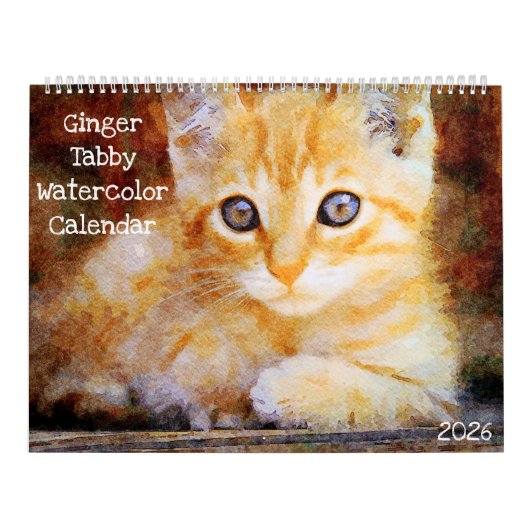 2026 Ginger Tabby Cat Lover Owner Marmalade Cat Kalender (Titelbild)