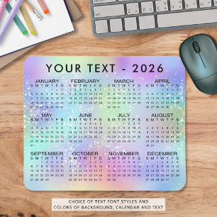 2026 Glitzer für Regenbogen Mousepad