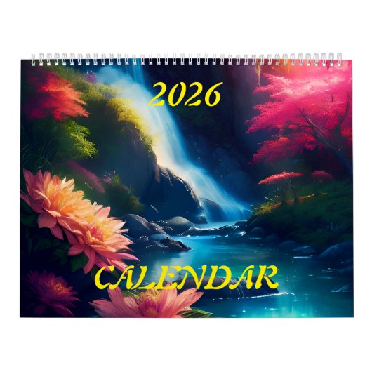 2026 Glorious Gorgeous Wasserfall Splendor Kalender (Titelbild)