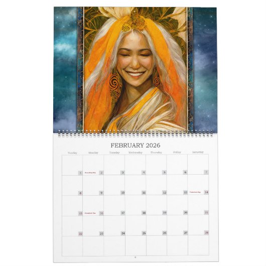 2026 Goddesses 2 Fantasy Art Calendar Kalender (Feb 2026)