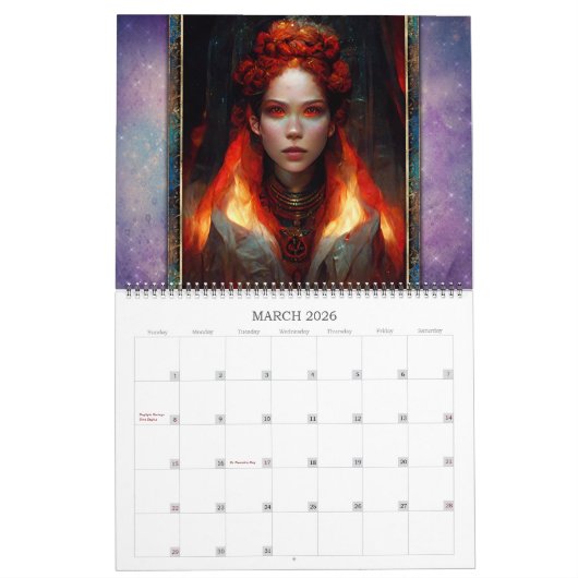 2026 Goddesses Fantasy Art Kalender (Mär 2026)