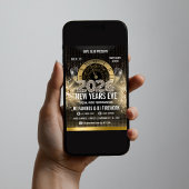 2026 Gold New Years Eve Party Invitation Einladung