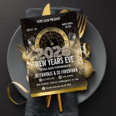 2026 Gold New Years Eve Party Invitation Einladung