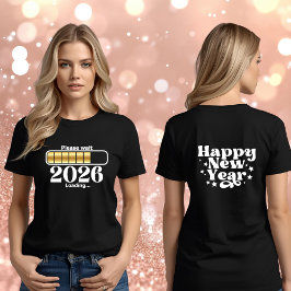 2026 Gold Schwarz Silvester laden T-Shirt