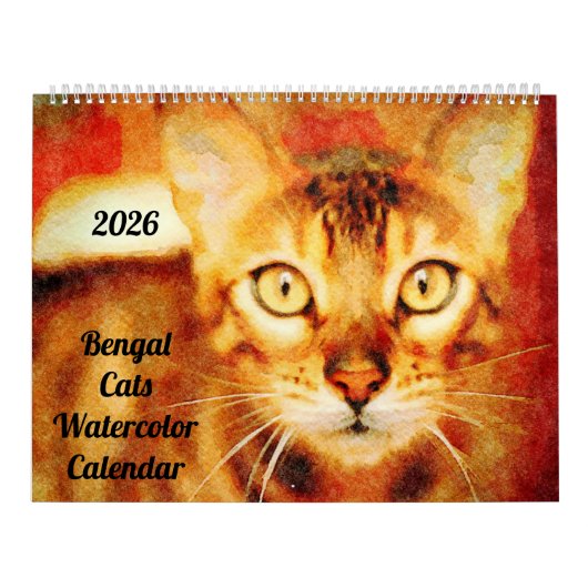 2026 Gorgeous Bengal Cat Owner Lover Gift Kalender (Titelbild)