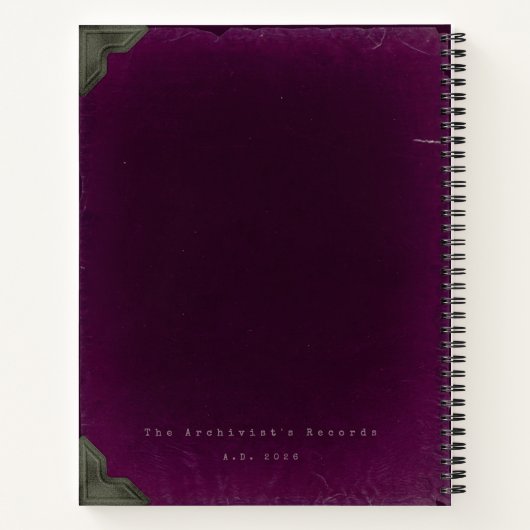 2026 Gothic Scholar Observations Ledger Notizblock (Rückseite)