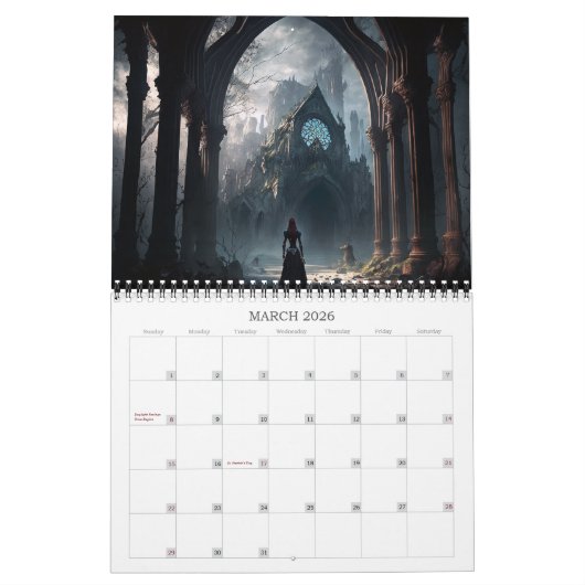 2026 Gotische Fantasy Art Kalender (Mär 2026)
