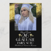 2026 Graduation Collage Party Script Star Photo Einladung (Vorderseite)