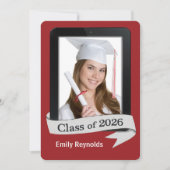 2026 Graduation Commencement Tablet Invite Einladung (Vorderseite)
