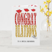 2026 Graduation Congratulations for Grandson Karte (Gelbe Blume)