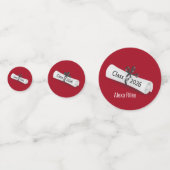 2026 Graduation Diploma on White and Red  Konfetti (Vorderseiten)