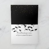 2026 Graduation Gold Confetti and Cap Karte (Innenseite)