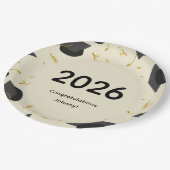 2026 Graduation Paper Plates Pappteller (Schrägansicht)