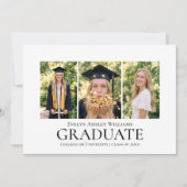 2026 Graduation Party Invitation Classic Photo Einladung (Vorderseite)