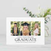 2026 Graduation Party Invitation Classic Photo Einladung (Stehend Vorderseite)