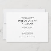 2026 Graduation Party Invitation Classic Photo Einladung (Rückseite)