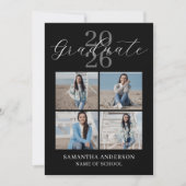 2026 Graduation Photo Modern Script  Ankündigung (Vorderseite)
