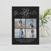 2026 Graduation Photo Modern Script  Ankündigung (Stehend Vorderseite)
