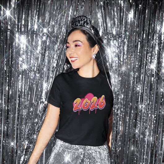 2026 Graffiti Style Color Splash New Year T-Shirt
