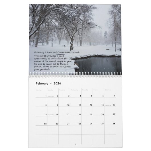 2026 Gratitude Calendar Kalender (Feb 2026)