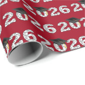 2026 Gratuliere Absolvent Wortwolke Geschenkpapier (Rolleneckpunkt)
