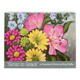 2026 Grow in Grace Inspirational Floral Calendar Kalender