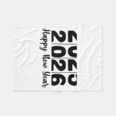 2026 Happy New Year Bold Numbers Celebration Party Fleecedecke (Vorderseite (Horizontal))