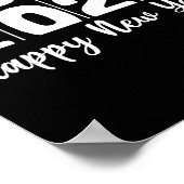 2026 Happy New Year Bold Numbers Celebration Party Poster (Ecke)