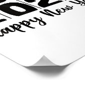 2026 Happy New Year Bold Numbers Celebration Party Poster (Ecke)