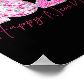 2026 Happy New Year Bow Patch Disco Ball  Poster (Ecke)