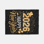 2026 Happy New Year Celebration For Party Enthusia Fleecedecke (Vorderseite (Horizontal))