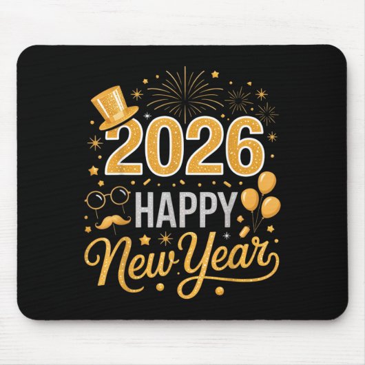 2026 Happy New Year Celebration For Party Enthusia Mousepad (Vorne)