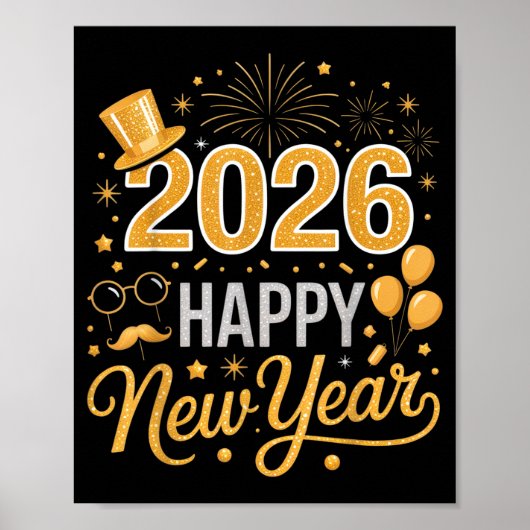 2026 Happy New Year Celebration For Party Enthusia Poster (Vorne)